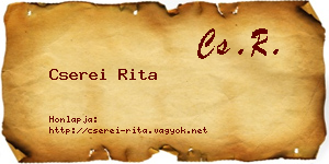 Cserei Rita névjegykártya
